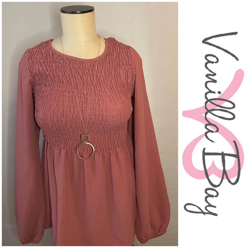 COPY - NWT Vanilla bay smocked baby doll top